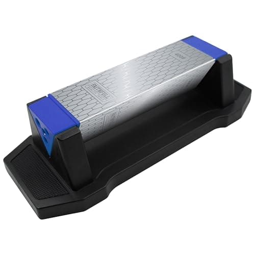 Image of Faithfull Diamond Sharpening Stone Kit, 3 Sides: 400, 1000 & 1200 Grit. Includes Base Unit