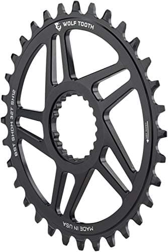 Image of Wolf Tooth: DM Chainring for Shimano Crank for 12 spd HG Chain 32t Boost - Black - 32t Boost Shimano 12 spd