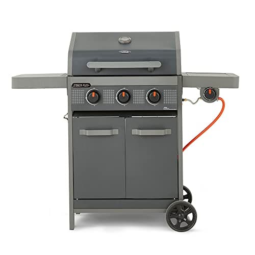 Image of Tower T978523 Plus 4 Burner 3+1 Gas BBQ with Side Burner, Built-in Thermometer, Black