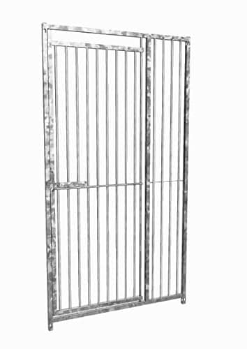 Image of Heavy-Duty Galvanised Dog Run Panel, 1m x 184 cm, Left Hand Door with 5 cm Gap