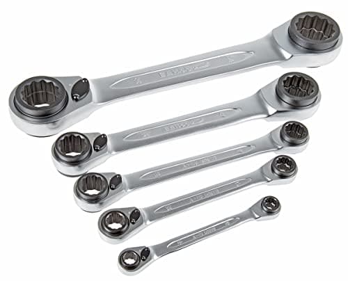 Image of Bahco BAHS4RM5T 8 - 36 mm Reversible Ratchet Spanner (Set of 5)