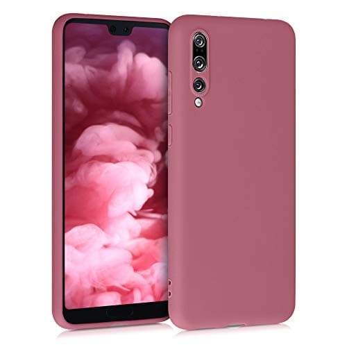 Image of kwmobile Case for Huawei P20 Pro Case - Soft Cover - Shockproof TPU Material - Wireless Charging - Dark Rose
