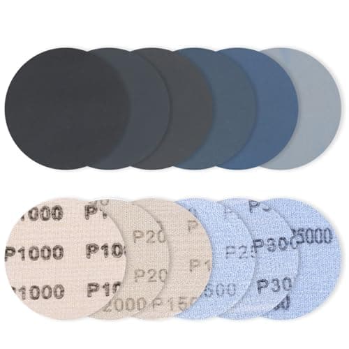 Image of 30 Pcs 75mm Sanding Discs, Round Hook and Loop Sanding Pads, Wet and Dry Sanding Discs, 3" Flocking Sandpaper Disk for Wood Metal Car Polishing Sanding Paper - 1000 1500 2000 2500 3000 5000 Grit