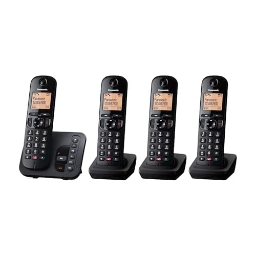 Image of Panasonic KX-TGC264E Digital Cordless Phones: 18-min answering machine, dedicated call block button, an easy-to-read dot-matrix display and a hands-free speakerphone