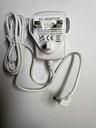 Image of White Replacement for 6V AC-DC Adaptor Charger for BT Audio Baby Monitor 400