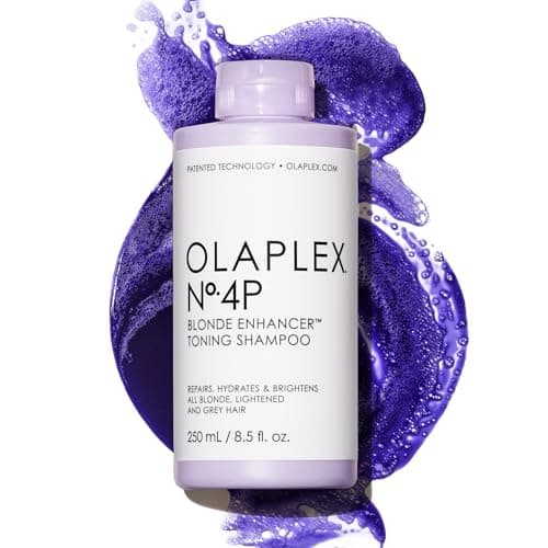 Image of Olaplex Nº.4P Blonde Enhancer Purple Toning Shampoo: Neutralizes Brassiness & Strengthen | Repairs Damages & Hydrates Hair | For Coily, Curly, Straight, and Wavy, 250 mL / 8.5 Fl. Oz.