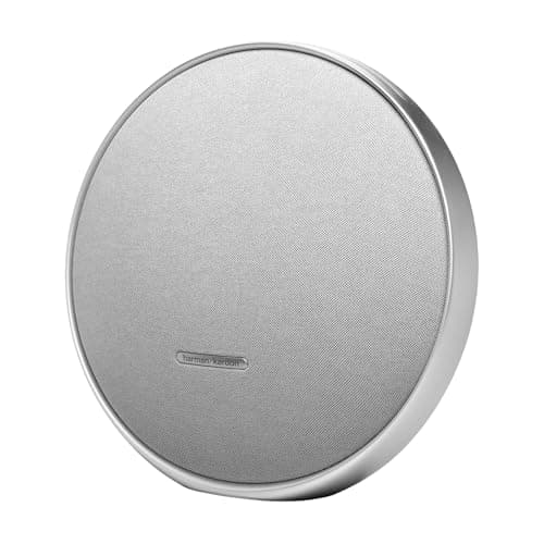 Image of Harman Kardon Onyx Studio 9, Portable Home Bluetooth Speaker with Auracast Multi-Speaker Connection, Adaptive Self-Tuning, Constant Sound Field Technology, USB Charging Port, 8-Hour Battery, Grey