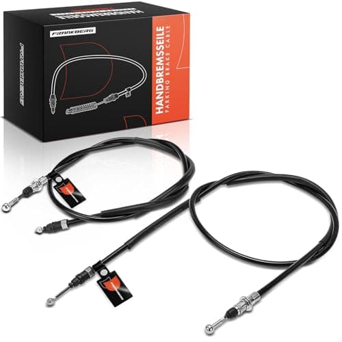 Image of Frankberg 2x Handbrake Cable Rear Left Right Compatible with Primastar Bus X83 1.9L-2.5L 2001-2014 Trafic II Box FL 1.9L-2.5L 2001-2024 Replace# 3653100QAC