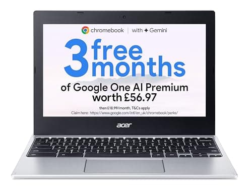 Image of acer Chromebook 311 CB311-11H Laptop - MTK MT8183, 4GB, 64GB eMMC, Integrated Graphics, 11.6-inch HD, Google Chrome OS, Silver