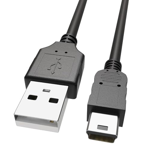 Image of Sinoacc Mini USB Cable Compatible with Garmin GPS Charger Cable for Drive 53 Nuvi Drivesmart Driveassist Dezl Approach GPS Navigator USB 2.0 to Mini B Power Cord - 100cm