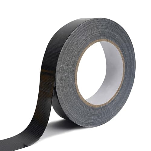 Image of Rusoz Duct Tape Heavy Duty, Super Sticky Adhesive Cloth Repair Tape 20 m X 25 mm Water Resistant Gaffer Tape for Pipe, Carpet Splicing, Sealing, Repairs, Marking, Black