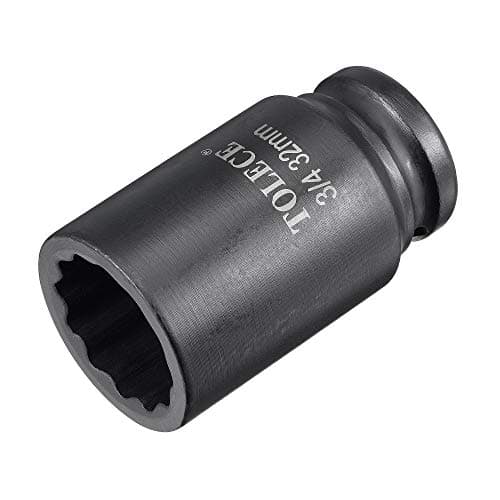 Image of sourcing map 3/4-Inch Drive 32mm 12-Point Deep Impact Socket, CR-MO Steel 78mm Length, Metric Sizes