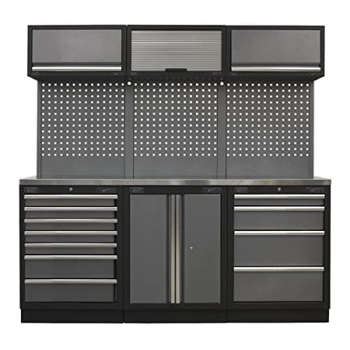 Image of Sealey Modular Storage System Combo - Stainless Steel Worktop - APMSSTACK07SS