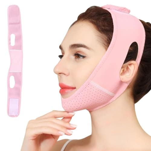 Image of Double Chin Lift Mask, Chin Strap Double Chin Reducer V Line Face Lifting Chin Mask Reusable V Line Face Lifting Chin Strap For Women Men