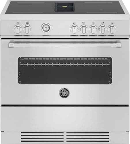Image of Bertazzoni Master Deluxe Series MASCH94I1EXT 90cm wide Electric Range Cooker With Venting Induction Hob - Stainless Steel - A Rated