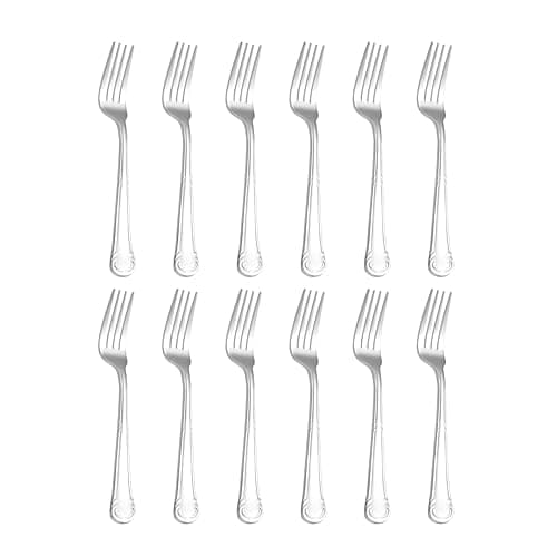 Image of Otto Koning - Anna – Premium Stainless Steel Dinner Forks, Forks Set of 12, Mirror Polished, Classic Elegant Design.