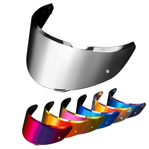 Image of PSLER Helmet Visor for AGV New K3 (E2206),Only for S/M/L K3 Helmet Size - Tinted Motorcycle Visor Motorbike Helmet Face Shield Accessories Replacement(Silver)
