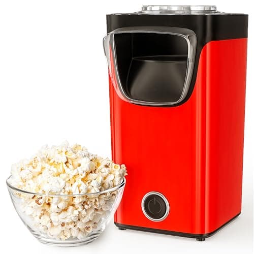 Image of Gadgy Popcorn Machine, Sweet & Salty Pop Corn Maker, Ready in 3 Minutes, 60g Gourmet Pop-Corn Machines with removable Lid, includes Measuring Spoon