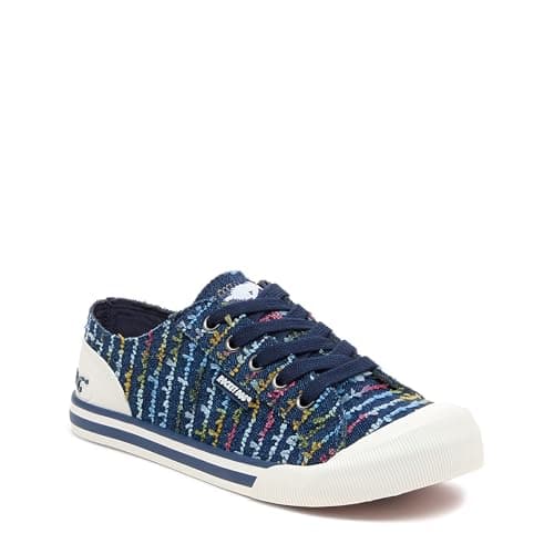 Image of Rocket Dog Jazzin Radio Cotton Women's Blue Trainers - UK 6