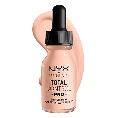 Image of NYX Professional Makeup Total Control Pro Drop Foundation, Precise Dosage, Customised and Buildable Coverage, Vegan Formula, True-to-Skin Finish, 13 ml, Shade: Light Porcelain