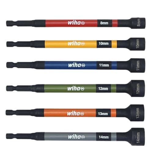 Image of Wiha 6 Piece Color Coded Magnetic Nut Setter Metric Set - 70487