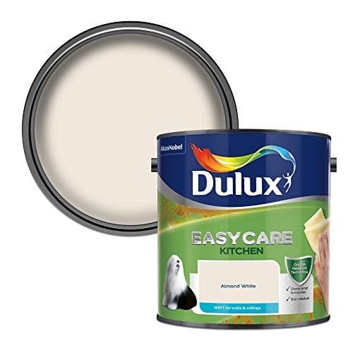 Image of Dulux Easycare Kitchen Matt Emulsion Paint For Walls And Ceilings - Almond White 2.5 Liter
