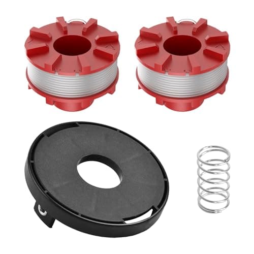 Image of 3405096 Trimmer Spool Replacement for Einhell GE-CT 36/30 LI E SOLO, AGILLO 36/255 BL, AGILLO 18/200, 0.08"/2mm 26.5 ft Strimmer Replacement Spool with Spring & TLE-01-1 Cover (4PCS)
