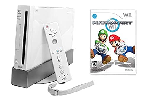 Image of Wii Console with Mario Kart Wii Bundle - White (Renewed)