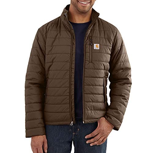 Image of Carhartt Men's Big & Tall Gilliam Jacket Work Utility Outerwear, Coffee, X-Large Tall
