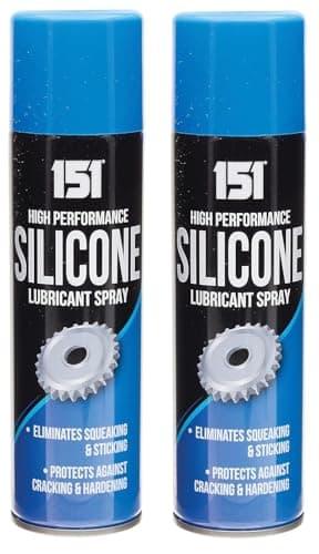 Image of Silicone Lubricant Spray 400ml – Rubber Plastic Hinges Locks Tools Multipurpose Fast Drying High Performance Treadmill Zip Bike Lubricant – Reduces Friction Long Lasting Moisture Protection 200ml x2