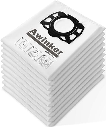 Image of 10 Pack Vacuum Cleaner Bag for Karcher WD2 Plus WD3S WD 3S WD 3V KFI 357 KWD 1-3 2.863-314.0 SE4001 SE4002