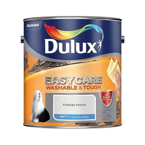 Image of Polished Pebble Dulux Easycare Matt Emulsion Paint 2.5L – Washable & Stain Resistant, Durable Matt Finish, Quick Dry, Low Odour Interior Wall & Ceiling Paint