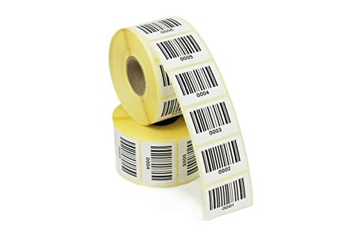 Image of Printed Barcode Labels Numbered 1-1000, Ideal for Stock Management, Warehousing, Filing. Size 37mm x 25mm, Permanent Adhesive. Code-128