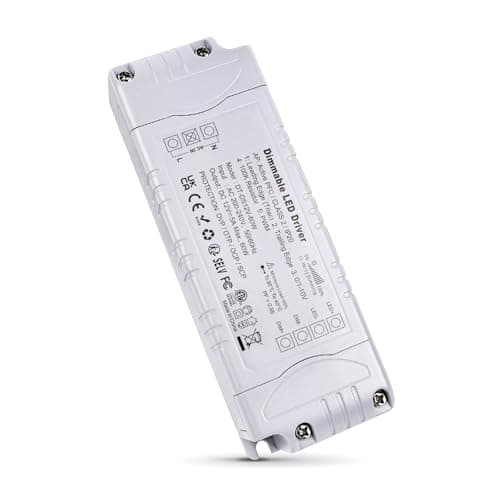 Image of REYLAX LED Driver 12V Dimmable Triac, 60W 5A Transformer 240 to 12V, Constant Voltage Power Supply, High Power Factor, Low Voltage Transformer for LED Applications