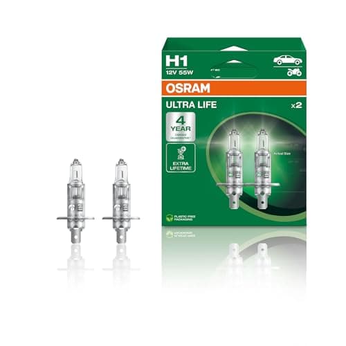 Image of OSRAM ULTRA LIFE H1, halogen headlamp, 64150ULT-HCB, 12 V passenger car, duobox (2 units)