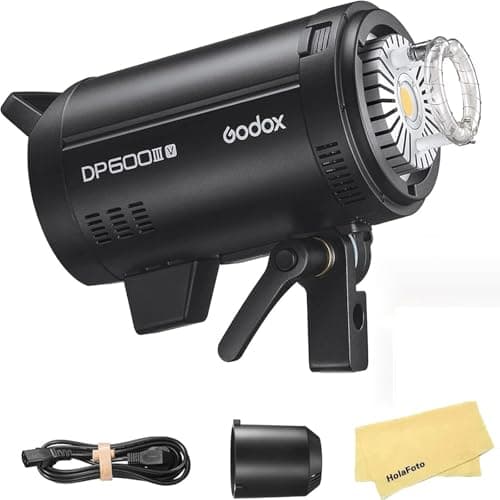 Image of Godox DP600III-V DP600IIIV 600Ws Professional Studio Strobe Flash Light,GN106 0.1-1s Recycle Time,2.4G X System,Bowens Mount with 30W LED Modeling Lamp for Wedding,Portrait,Fashion,Product Photography