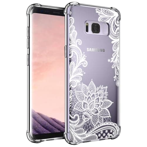 Image of Sailundeng Phone Case for Galaxy S8 Case, Samsung S 8 G950F Cases girls women, Slim Shockproof Clear Floral Pattern Flexible TPU Protective Cover for Samsung Galaxy S8 Mandala