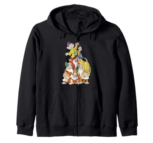 Image of Disney Snow White Seven Dwarf Stack Zip Hoodie