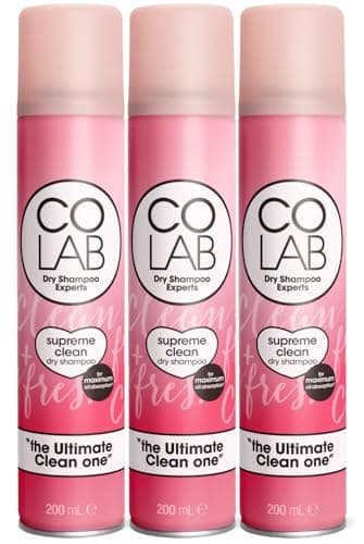 Image of COLAB Dry Shampoo, Supreme Clean, Pack of 3, 200ml - Dry Shampoo for ultimate oil absorption
