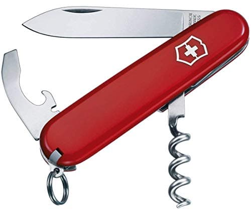 Image of Victorinox Waiter Swiss Army Knife, Medium, Multi Tool, Camping Knife, 9 Functions, Bottle Opener, Red