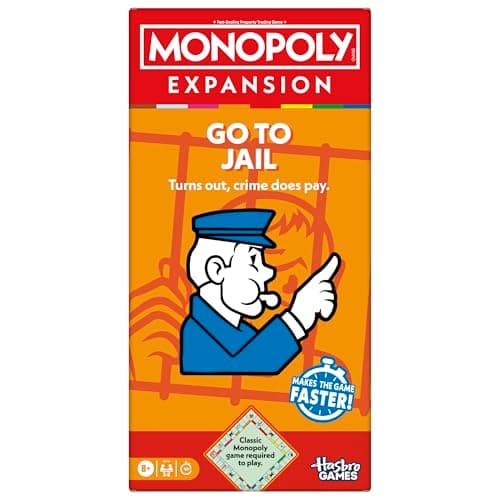 Image of Monopoly Go to Jail EXPANSION (Classic Monopoly Game Required to Play) - English Version