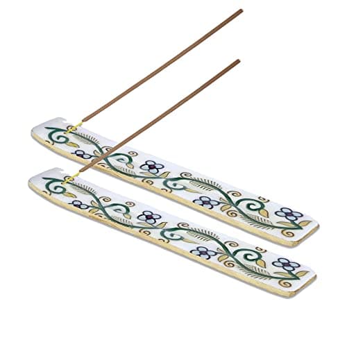 Image of Bless-International Traditional-Handmade-Burner Wooden-Incense-Stick-Holder Ash-Catcher-Stand For-Aromatherapy-Meditation-Yoga (Inner Peace) Pack of 2
