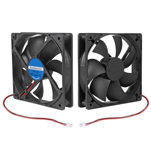 Image of 2Pcs DC 12V 12025 Fan 120x120x25mm 12cm 120mm Computer Case Fan DC 12V Cooling Fan for Server Chassis Power Inverter PC Cooling Fan 2Pin