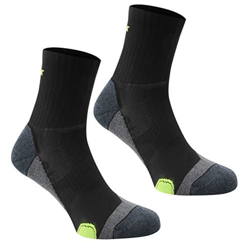 Image of Karrimor Mens Dri Skin 2 Pack Running Socks Black/Fluo Mens 12+