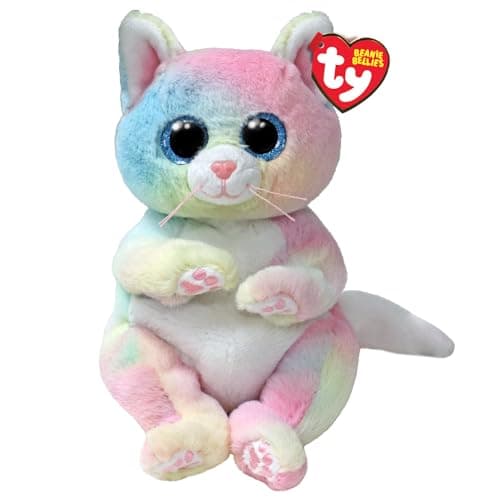 Image of TY Jenni Cat Beanie Bellies Regular 14cm - Squishy Beanie Baby Soft Plush Toys - Collectible Cuddly Stuffed Teddy
