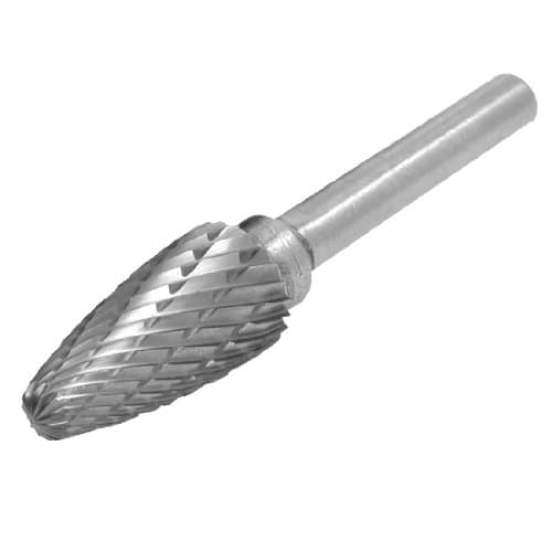 Image of sourcingmap 12mm x 25mm Tree Shape Double Cut Tungsten Carbide Rotary File Tool