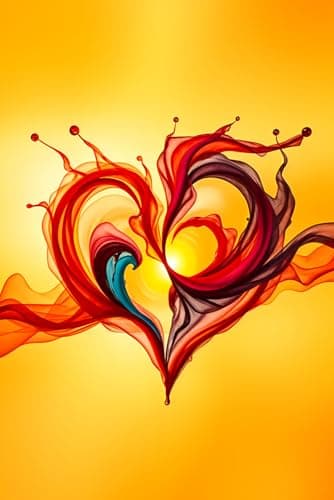 Image of Swirling Abstract Heart Flame Journal: a LINED notebook for self-expression