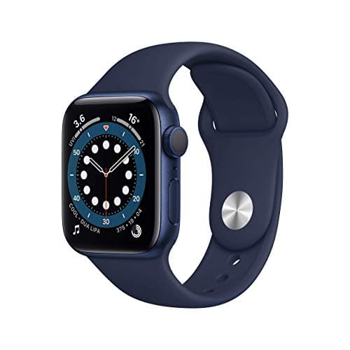 Image of Apple Watch Series 6 (GPS, 40mm) Blue Aluminium Case with Deep Navy Sport Band (Renewed)
