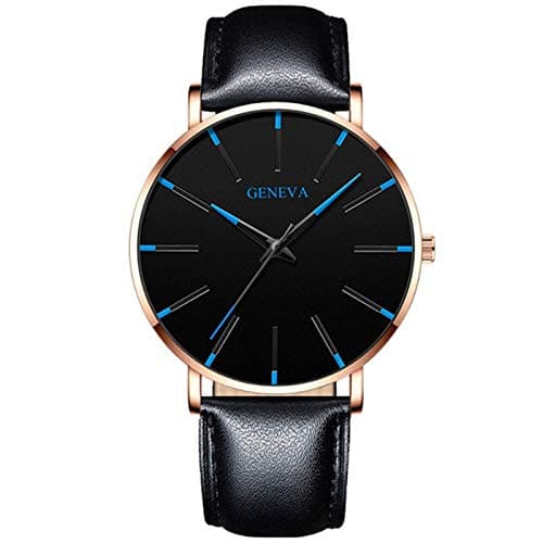 Image of Watch for Men Easter Watches Steel Fashion Ultra Stainless Mesh Quartz Men's Watch Thin Business Men's Watch Intelligent Watches for Men (J, One Size)