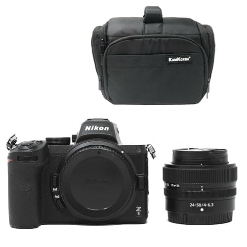 Image of KamKorda Camera Bag + Z5 Mirrorless Digital Camera Body + Z 24-50mm f4-6.3 Lens, 24.3MP FX-Format CMOS Sensor, UHD 4K and Full HD Video Recording, Built-In Wi-Fi and Bluetooth + 2 Year Warranty